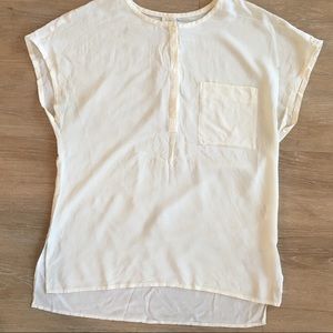Madewell Silk Short Sleeve Blouse